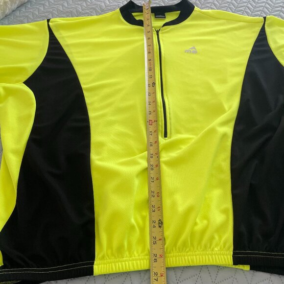 Mt. Borah Men's Yellow Black Short Sleeve Cycling Biking 3/4 Zip Jersey 4XL - Picture 6 of 8